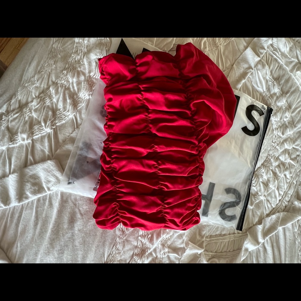 Shein Ruffled Trim Ruched Top - Picture 8 of 8